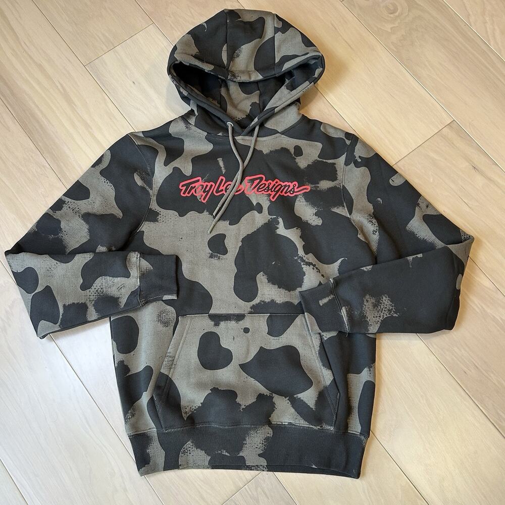 Troy Lee Designs Hoodie Olive Camo Long Sleeve Men’s Small